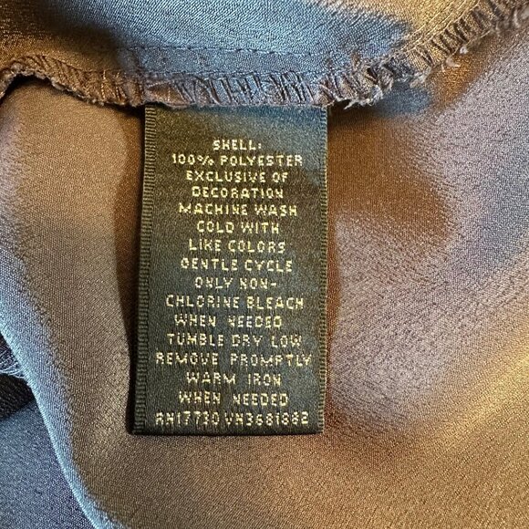 Mossimo Womens Brown Embroidered Scalloped Edges Short Sleeve Peasant Blouse XL - Picture 6 of 8